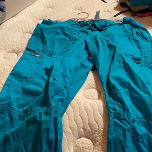 Teal KOI scrub pants